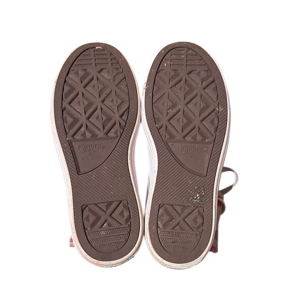 Converse Chuck Taylor All Star High Top Sneakers Kids 5.5 Heart Print Canvas - Picture 4 of 11